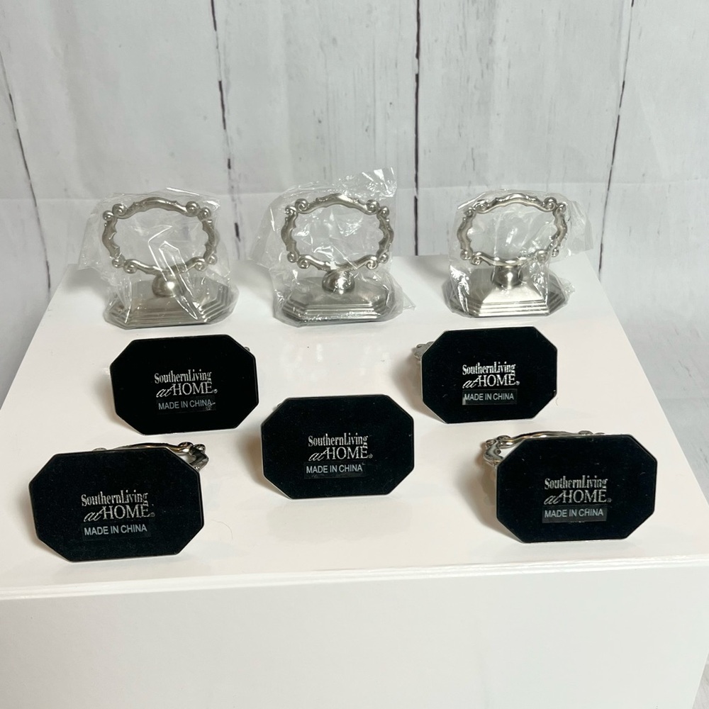 New Southern Living At Home Redmont Heirloom Napkin Rings or Place Card Holder 8 - Picture 5 of 7